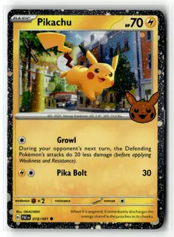Pikachu (Cosmos Holo) [TTBB24 - 018/091] Holo Rare Trick or Trade BOOster Bun... - Image 1