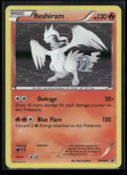 Reshiram BW004 Holo Black And White Promo MP Pokemon - Image 1