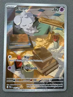 ESPURR 95/88 Pokemon Holographic Illustration Rare Perfect Order NM - Image 1