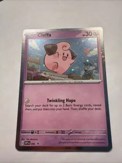 Pokemon TCG Cleffa SVP 095 Cosmos Holo Black Star Promo NM - Image 1