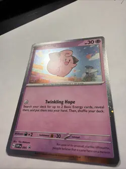 Pokemon TCG Cleffa SVP 095 Cosmos Holo Black Star Promo NM - Image 2