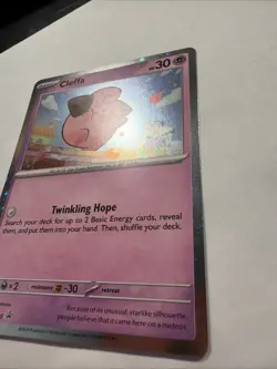 Pokemon TCG Cleffa SVP 095 Cosmos Holo Black Star Promo NM - Image 3