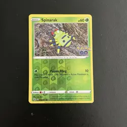 Spinarak (Peelable Ditto) 006/078 Common Pokemon GO Reverse Holo Near Mint j - Image 1