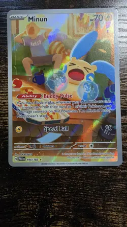 Pokemon Minun 194/182 Illustration Rare Paradox Rift - Image 3