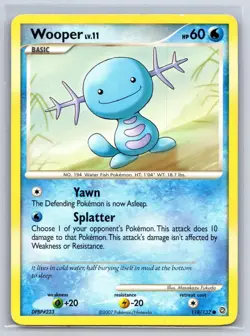 Wooper 118/132 Secret Wonders Common Pokemon - Image 1