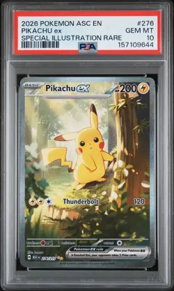 2026 POKEMON ASC EN-ASCENDED HEROES SPECIAL ILLUSTRATION RARE PIKACHU EX PSA 10 - Image 1