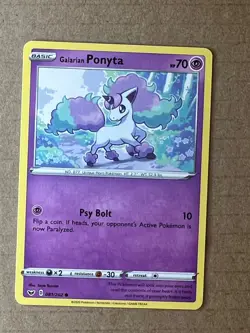 GALARIAN PONYTA 081/202 COMMON SWORD & SHIELD POKEMON LIGHTLY PLAYED - Image 1