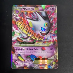 Pokemon M Gengar EX Promo Holo XY166 XY English TCG Card HEAVILY PLAYED - Image 1