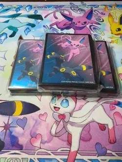 Pokemon Prismatic Evolutions Umbreon Espeon Card Sleeves x3 Sealed - Image 1