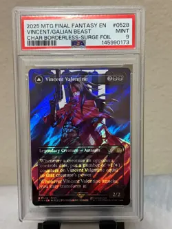 Vincent Valentine (Borderless Surge Foil - PSA 9) Magic The Gathering FF MTG - Image 1