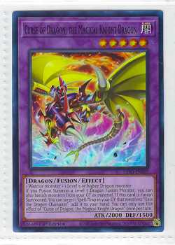 Yugioh! Curse of Dragon, Magical Knight Dragon - DIFO-EN097 - Super Rare 1st Ed - Image 1