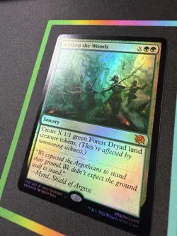MTG Magic The Gathering Awaken the Woods The Brothers' War Foil 170 - Image 3