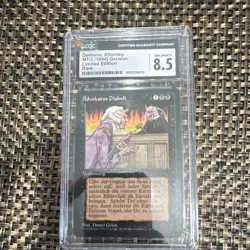 CGC 8.5 Demonic Attorney MTG 1994 German Limited Edition Rare Sorcery #2 - Image 1