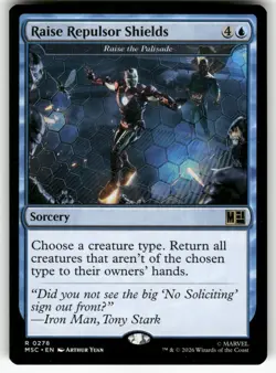 Raise Repulsor Shields - Raise the Palisade 278 NM Marvel Super Heroes MTG M-07 - Image 1