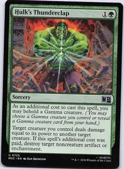 Hulk's Thunderclap 725 Commander: Marvel Super Heroes MTG NM/M - Image 1