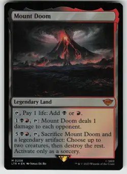 MTG Mount Doom Foil Universes Beyond: The Lord of the Rings #0258 NM - Image 1