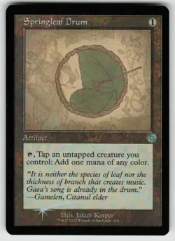 MTG Springleaf Drum (Schematic) Foil The Brothers' War Retro Frame Artifacts 118 - Image 1