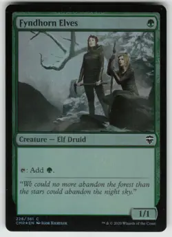 MTG Fyndhorn Elves Foil Commander Legends # 228 NM - Image 1
