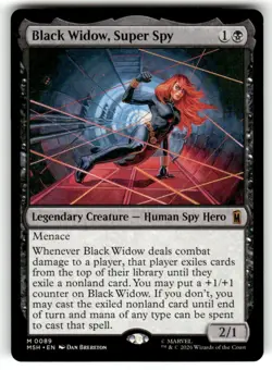 Black Widow, Super Spy 89 Mythic Marvel Super Heroes Magic: The Gathering NM - Image 1