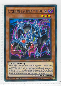 Yugioh! Catoblepas, Familiar of the Evil Eye - INCH-EN029 - Super Rare - 1st Ed - Image 1