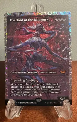 MTG Overlord of the Balemurk Showcase Fracture Foil #401 Duskmourn English LP - Image 1