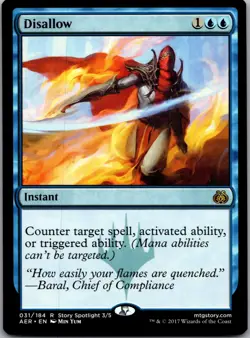 Disallow 31 Rare Aether Revolt Magic: The Gathering Lightly Played - Image 1