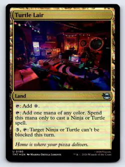 Turtle Lair 0190 Land Teenage Mutant Ninja Turtles Magic: The Gathering Foil - Image 1