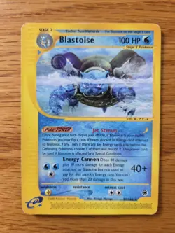 Pokemon TCG Blastoise Card Expedition Base Set Rare Card 37/165 - Image 3
