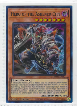 Yugioh! Hero of the Ashened City - PHNI-EN092 - Super Rare - 1st Edition - Image 1