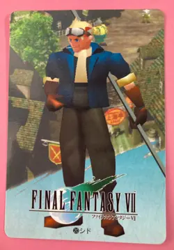 Final Fantasy 7 No.20 Cid card Very Rare BANDAI japanese 1996 F/S - Image 1