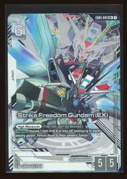 Gundam Card Game TCG: Eternal Nexus EB01-041 Strike Freedom (EX) LR+ Alt Art - Image 1