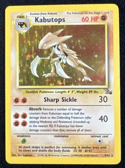 Kabutops Fossil Holo 9/62 Unlimited 1999 Pokemon Card Rare WOTC - LP/MP - Image 1