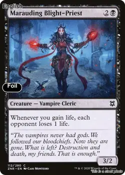 MTG Marauding Blight-Priest [ZNR - 112] LP Foil - Image 1
