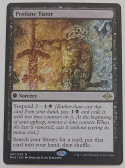 MTG Profane Tutor MH2 097 Rare Black Sorcery Suspend Tutor Commander LP - Image 1