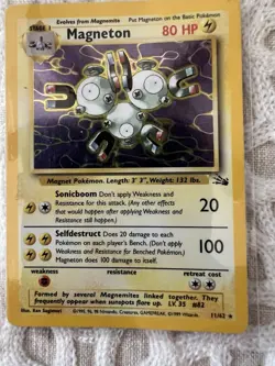 Magneton Fossil Regular/Holo Rare Pokemon Card 11/62 LP - Image 1