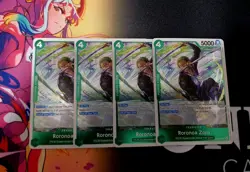 🔥 One Piece TCG OP13-037 Roronoa Zoro – Rare –Carrying On His Will – 4x Playset - Image 1