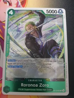 🔥 One Piece TCG OP13-037 Roronoa Zoro – Rare –Carrying On His Will – 4x Playset - Image 2