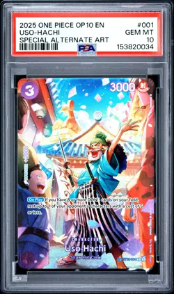 2025 ONE PIECE OP10-ROYAL BLOOD SPECIAL ALTERNATE ART #001 USO-HACHI PSA 10 - Image 1