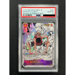 [PSA 10] Monkey D. Luffy ONE PIECE Japanese EB02-061 Manga Art 25th Collection - Image 2