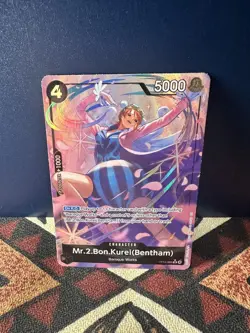 Mr.2.Bon.Kurei (Bentham) Alternate Art OP14-091 The Azure Sea's Seven One Piece - Image 1