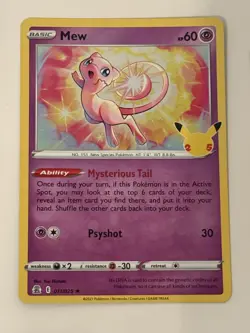 Pokemon Celebrations Mew 11/25 25th Anniversary X5 Cards #2 - Image 5