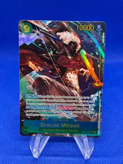 One Piece The Azure Sea’s Seven Dracule Mihawk OP14-119 Alternate Alt Art NM - Image 1
