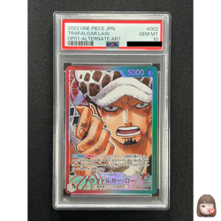 [PSA 10] Trafalger D. Water Law ONE PIECE Japanese OP01-002 Alt Art ROMANCE DAWN - Image 1