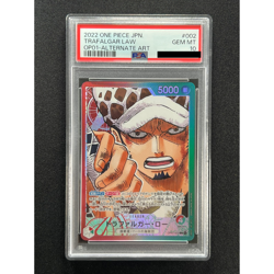 [PSA 10] Trafalger D. Water Law ONE PIECE Japanese OP01-002 Alt Art ROMANCE DAWN - Image 2