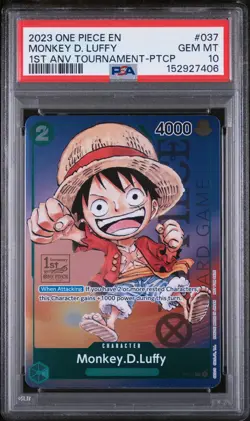2023 ONE PIECE PROMOS #037 MONKEY D. LUFFY PSA 10 - Image 1