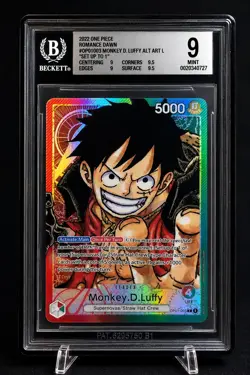 2022 One Piece Romance Dawn Monkey D. Duffy #OP01-003 Alt Art L BGS 9 Mint - Image 1