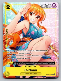 One Piece TCG O-Nami OP06-101 Welcome Pack Vol. 2 English Promo NM - Image 1