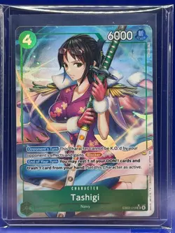 2025 One Piece TCG Tashigi EB03-018 SR Alternate Art Parallel Heroines Edition N - Image 3