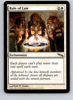 Magic the Gathering Rule of Law Mirrodin MTG Free Shipping! - Image 1