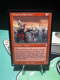 Dwarven Recruiter 186 Uncommon Odyssey Magic: The Gathering Lightly Played - Image 1